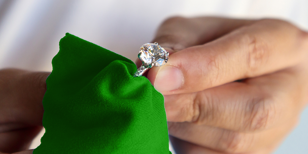 diamond ring on hand